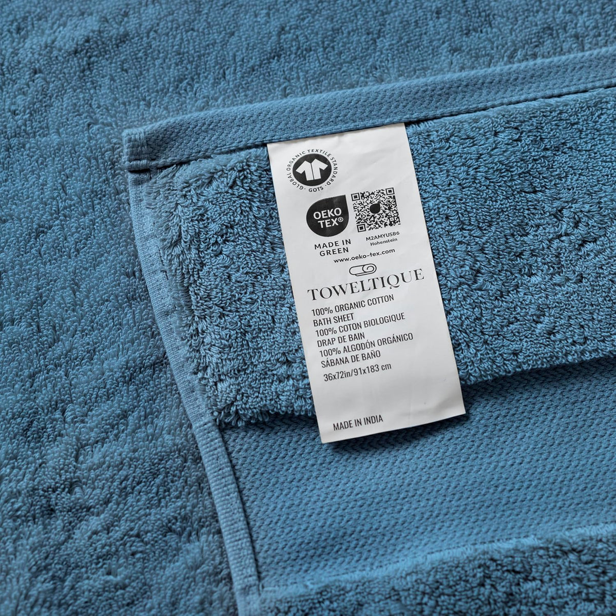 Organic Cotton Luxury Plush Bath Towels, GOTS, 6-Pack – White | GOTS & Oeko-TEX, premium soft, absorbent & quick-drying towels for bathroom, gym, spa & hotel use, 700 GSM organic cotton