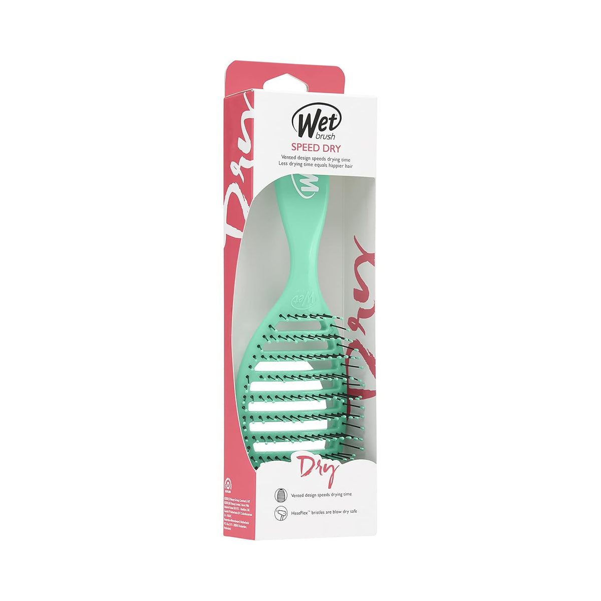 Speed Dry Hair Brush, Amazon Exclusive Aqua, Vented Design & Soft HeatFlex Bristles, Blow Dry Safe, Ergonomic Handle Manages Tangles & Uncontrollable Strands, Pain-Free Hair Accessories