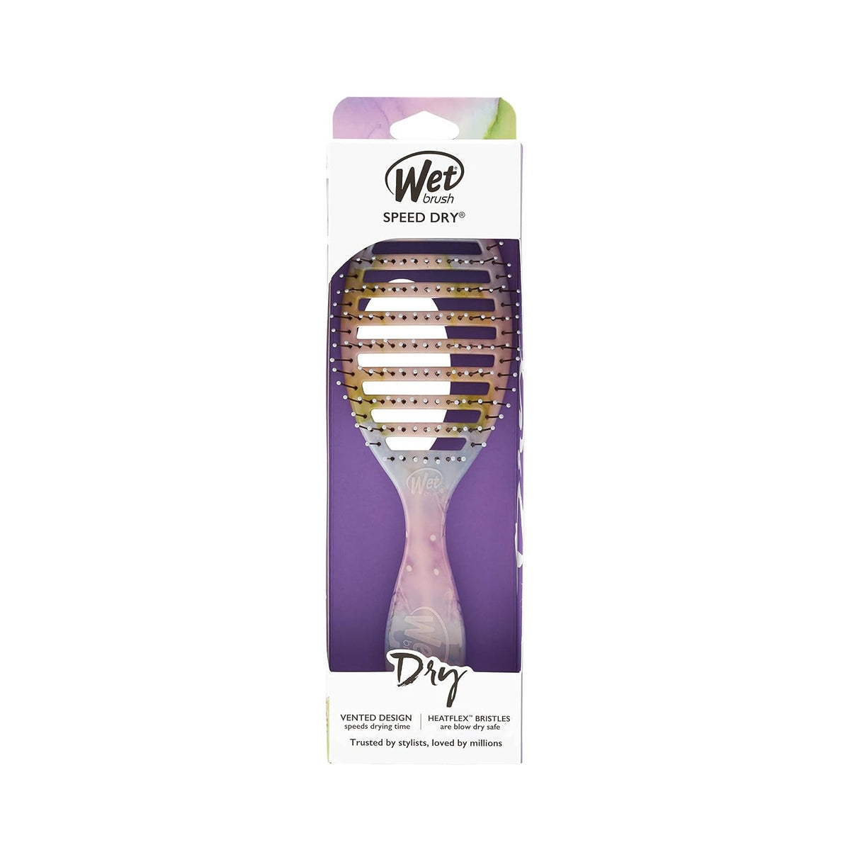 Speed Dry Hair Brush, Amazon Exclusive Aqua, Vented Design & Soft HeatFlex Bristles, Blow Dry Safe, Ergonomic Handle Manages Tangles & Uncontrollable Strands, Pain-Free Hair Accessories