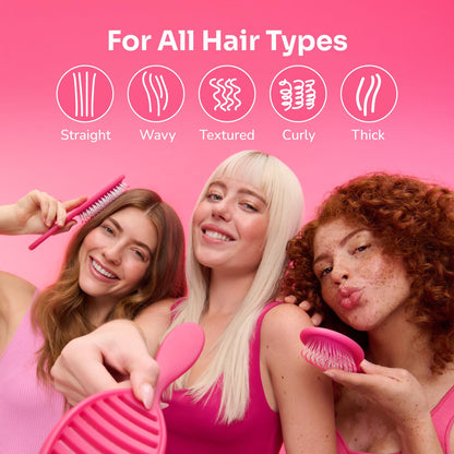 Speed Dry Hair Brush, Amazon Exclusive Aqua, Vented Design & Soft HeatFlex Bristles, Blow Dry Safe, Ergonomic Handle Manages Tangles & Uncontrollable Strands, Pain-Free Hair Accessories