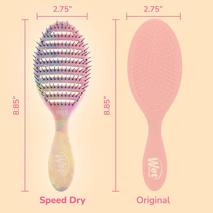 Speed Dry Hair Brush, Amazon Exclusive Aqua, Vented Design & Soft HeatFlex Bristles, Blow Dry Safe, Ergonomic Handle Manages Tangles & Uncontrollable Strands, Pain-Free Hair Accessories