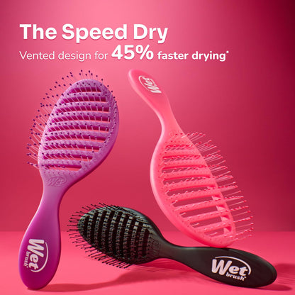 Speed Dry Hair Brush, Amazon Exclusive Aqua, Vented Design & Soft HeatFlex Bristles, Blow Dry Safe, Ergonomic Handle Manages Tangles & Uncontrollable Strands, Pain-Free Hair Accessories