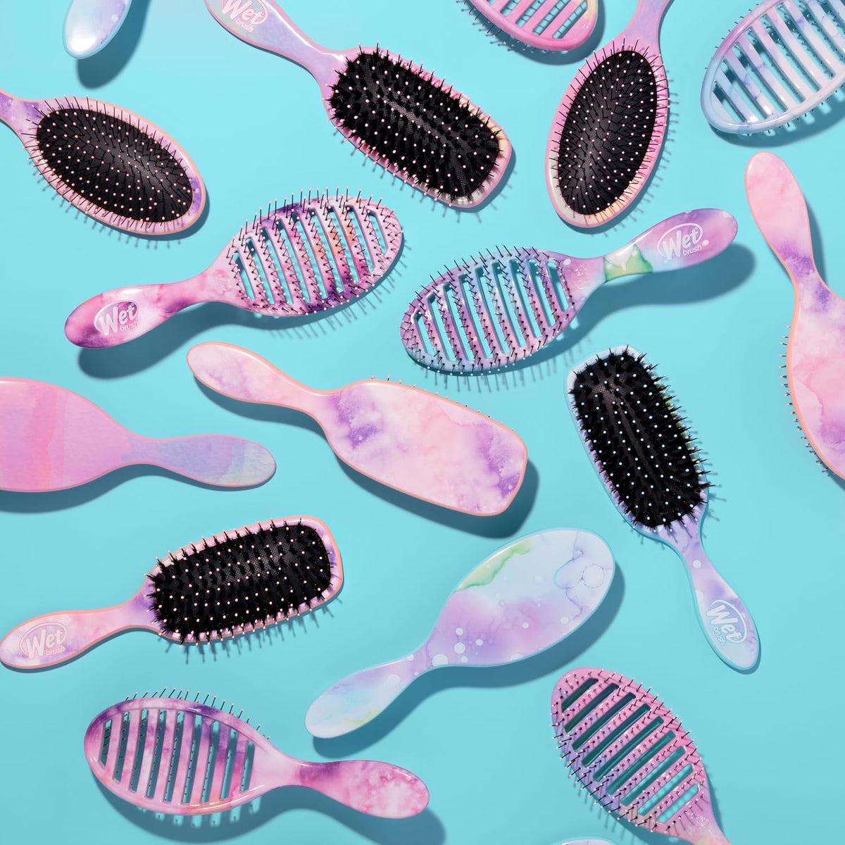 Speed Dry Hair Brush, Amazon Exclusive Aqua, Vented Design & Soft HeatFlex Bristles, Blow Dry Safe, Ergonomic Handle Manages Tangles & Uncontrollable Strands, Pain-Free Hair Accessories