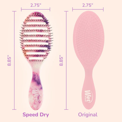 Speed Dry Hair Brush, Amazon Exclusive Aqua, Vented Design & Soft HeatFlex Bristles, Blow Dry Safe, Ergonomic Handle Manages Tangles & Uncontrollable Strands, Pain-Free Hair Accessories