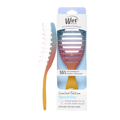 Speed Dry Hair Brush, Amazon Exclusive Aqua, Vented Design & Soft HeatFlex Bristles, Blow Dry Safe, Ergonomic Handle Manages Tangles & Uncontrollable Strands, Pain-Free Hair Accessories