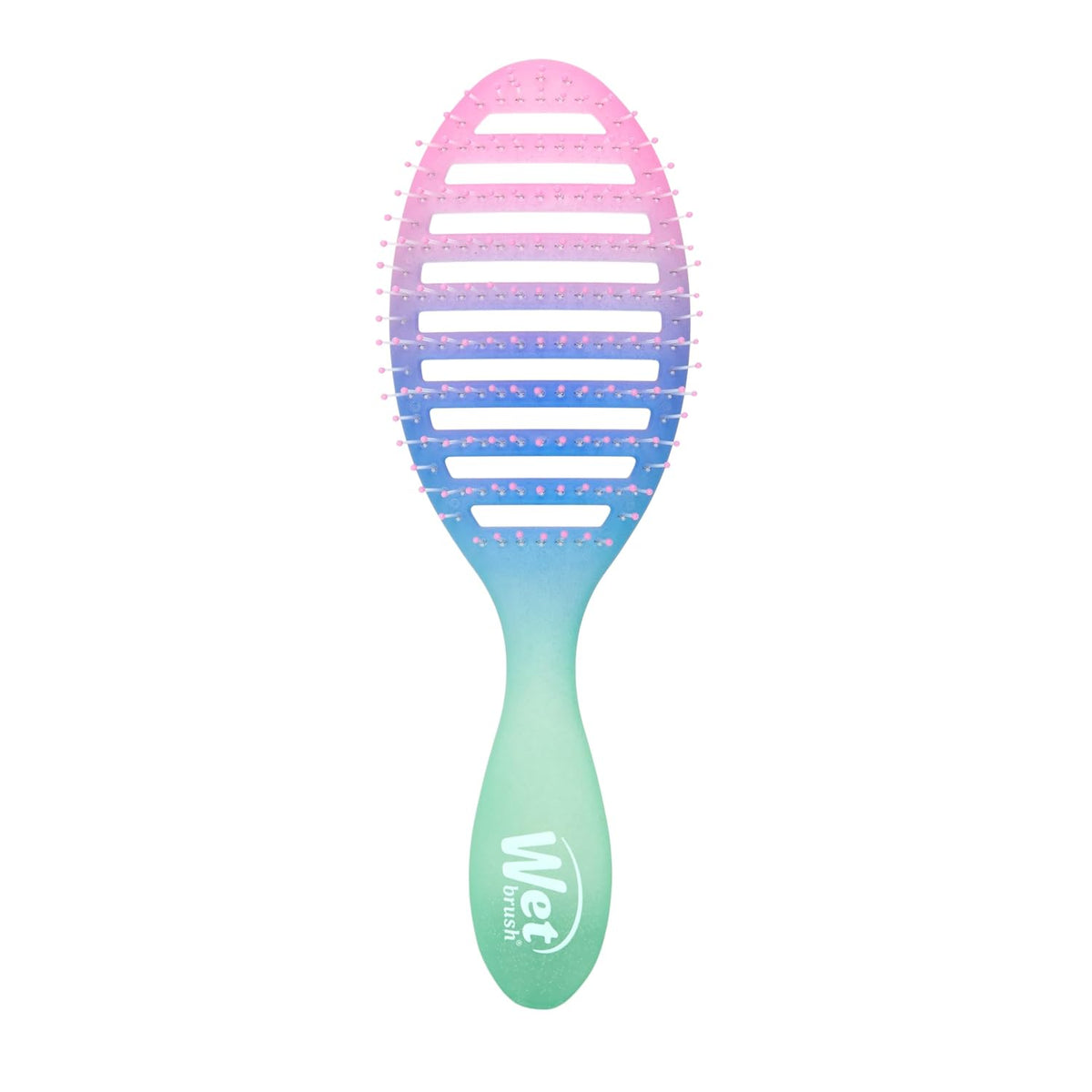 Speed Dry Hair Brush, Amazon Exclusive Aqua, Vented Design & Soft HeatFlex Bristles, Blow Dry Safe, Ergonomic Handle Manages Tangles & Uncontrollable Strands, Pain-Free Hair Accessories