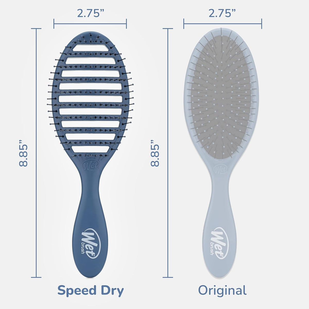 Speed Dry Hair Brush, Amazon Exclusive Aqua, Vented Design & Soft HeatFlex Bristles, Blow Dry Safe, Ergonomic Handle Manages Tangles & Uncontrollable Strands, Pain-Free Hair Accessories