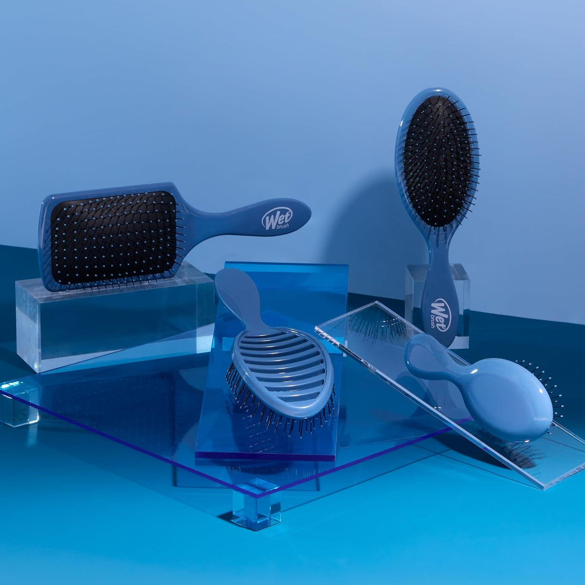 Speed Dry Hair Brush, Amazon Exclusive Aqua, Vented Design & Soft HeatFlex Bristles, Blow Dry Safe, Ergonomic Handle Manages Tangles & Uncontrollable Strands, Pain-Free Hair Accessories