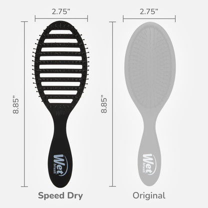 Speed Dry Hair Brush, Amazon Exclusive Aqua, Vented Design & Soft HeatFlex Bristles, Blow Dry Safe, Ergonomic Handle Manages Tangles & Uncontrollable Strands, Pain-Free Hair Accessories