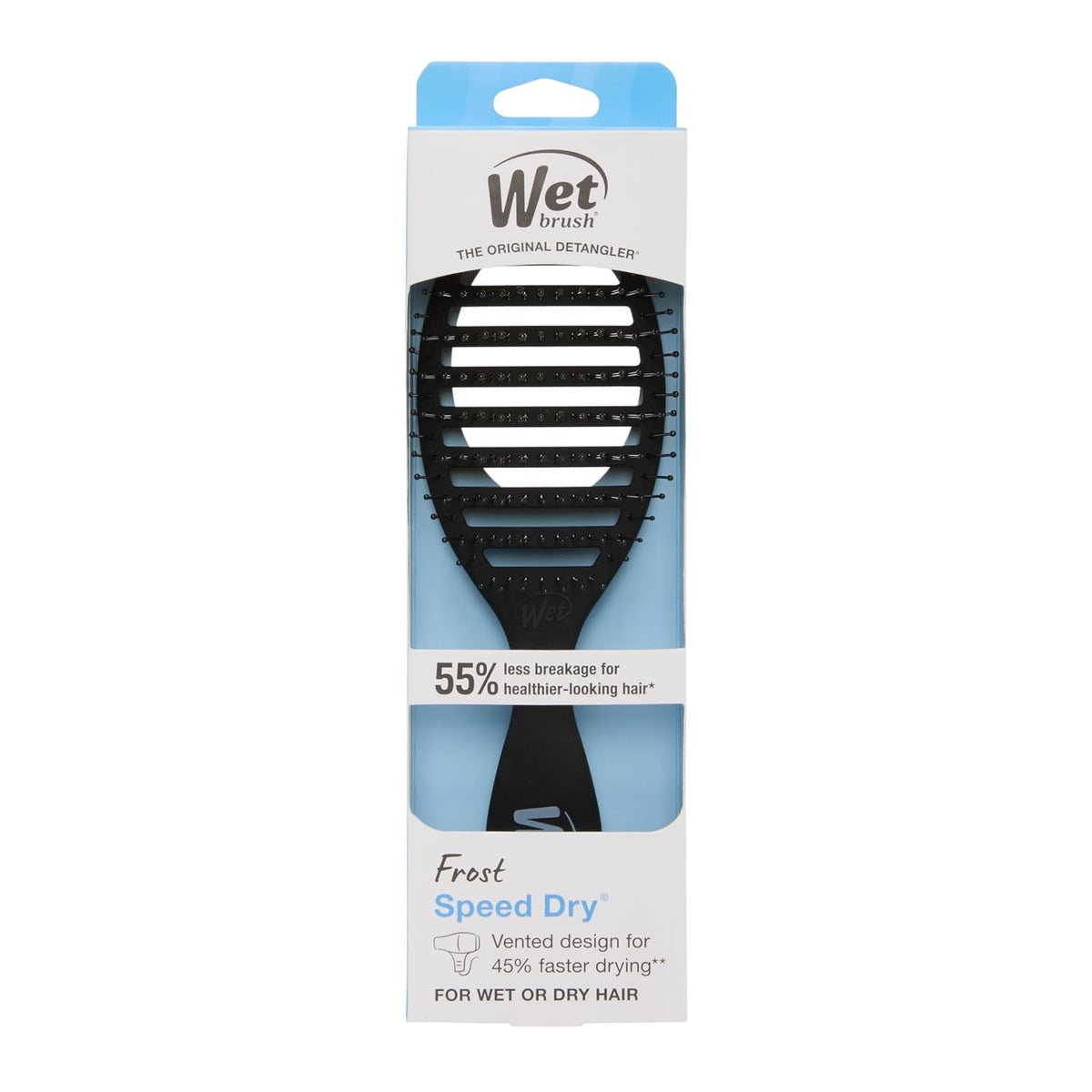 Speed Dry Hair Brush, Amazon Exclusive Aqua, Vented Design & Soft HeatFlex Bristles, Blow Dry Safe, Ergonomic Handle Manages Tangles & Uncontrollable Strands, Pain-Free Hair Accessories