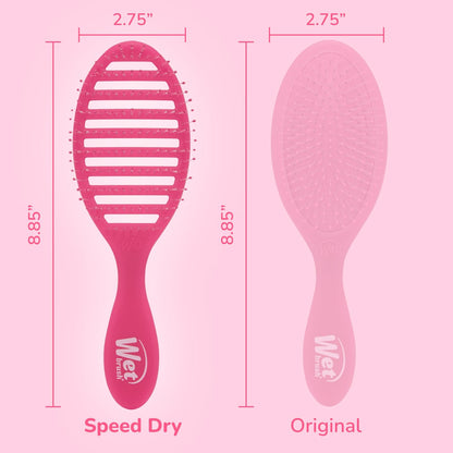 Speed Dry Hair Brush, Amazon Exclusive Aqua, Vented Design & Soft HeatFlex Bristles, Blow Dry Safe, Ergonomic Handle Manages Tangles & Uncontrollable Strands, Pain-Free Hair Accessories