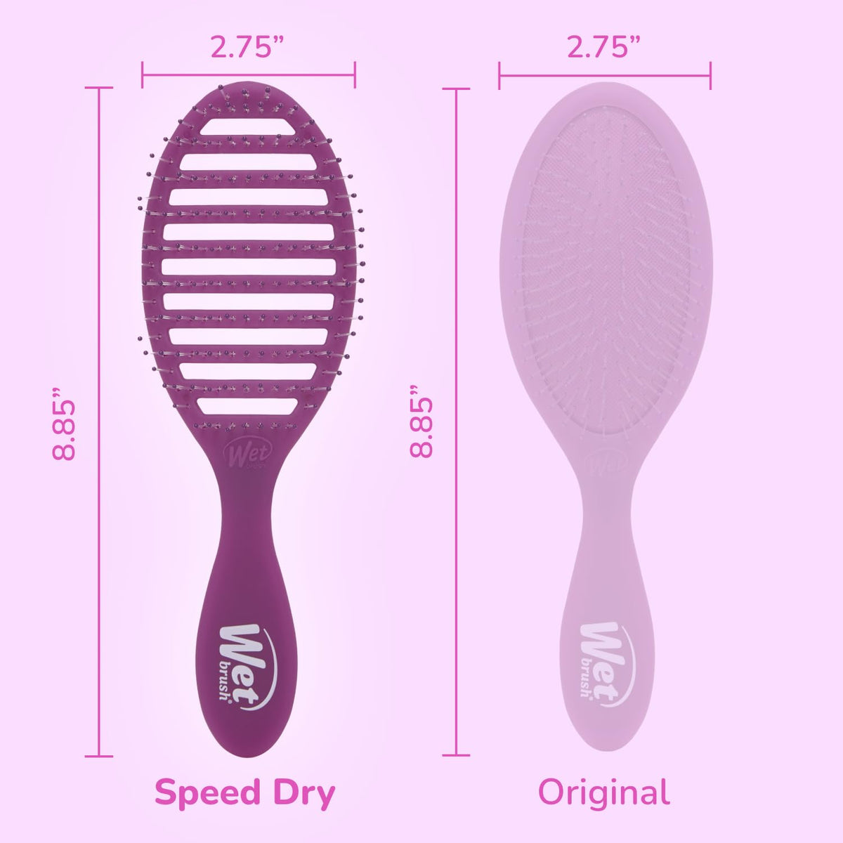 Speed Dry Hair Brush, Amazon Exclusive Aqua, Vented Design & Soft HeatFlex Bristles, Blow Dry Safe, Ergonomic Handle Manages Tangles & Uncontrollable Strands, Pain-Free Hair Accessories