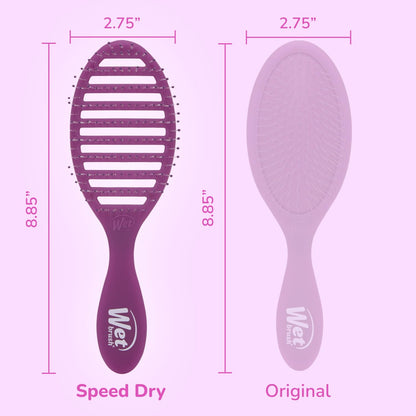 Speed Dry Hair Brush, Amazon Exclusive Aqua, Vented Design & Soft HeatFlex Bristles, Blow Dry Safe, Ergonomic Handle Manages Tangles & Uncontrollable Strands, Pain-Free Hair Accessories