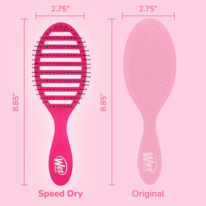 Speed Dry Hair Brush, Amazon Exclusive Aqua, Vented Design & Soft HeatFlex Bristles, Blow Dry Safe, Ergonomic Handle Manages Tangles & Uncontrollable Strands, Pain-Free Hair Accessories