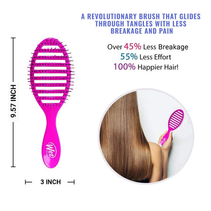 Speed Dry Hair Brush, Amazon Exclusive Aqua, Vented Design & Soft HeatFlex Bristles, Blow Dry Safe, Ergonomic Handle Manages Tangles & Uncontrollable Strands, Pain-Free Hair Accessories