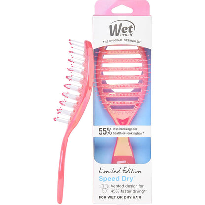 Speed Dry Hair Brush, Amazon Exclusive Aqua, Vented Design & Soft HeatFlex Bristles, Blow Dry Safe, Ergonomic Handle Manages Tangles & Uncontrollable Strands, Pain-Free Hair Accessories