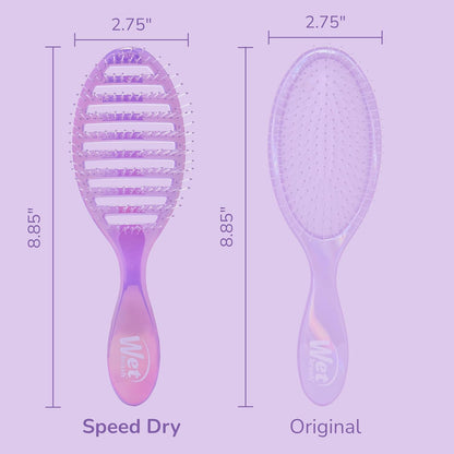 Speed Dry Hair Brush, Amazon Exclusive Aqua, Vented Design & Soft HeatFlex Bristles, Blow Dry Safe, Ergonomic Handle Manages Tangles & Uncontrollable Strands, Pain-Free Hair Accessories