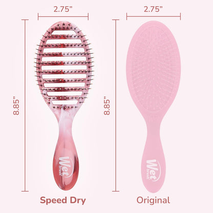 Speed Dry Hair Brush, Amazon Exclusive Aqua, Vented Design & Soft HeatFlex Bristles, Blow Dry Safe, Ergonomic Handle Manages Tangles & Uncontrollable Strands, Pain-Free Hair Accessories