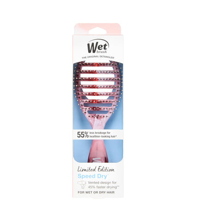 Speed Dry Hair Brush, Amazon Exclusive Aqua, Vented Design & Soft HeatFlex Bristles, Blow Dry Safe, Ergonomic Handle Manages Tangles & Uncontrollable Strands, Pain-Free Hair Accessories