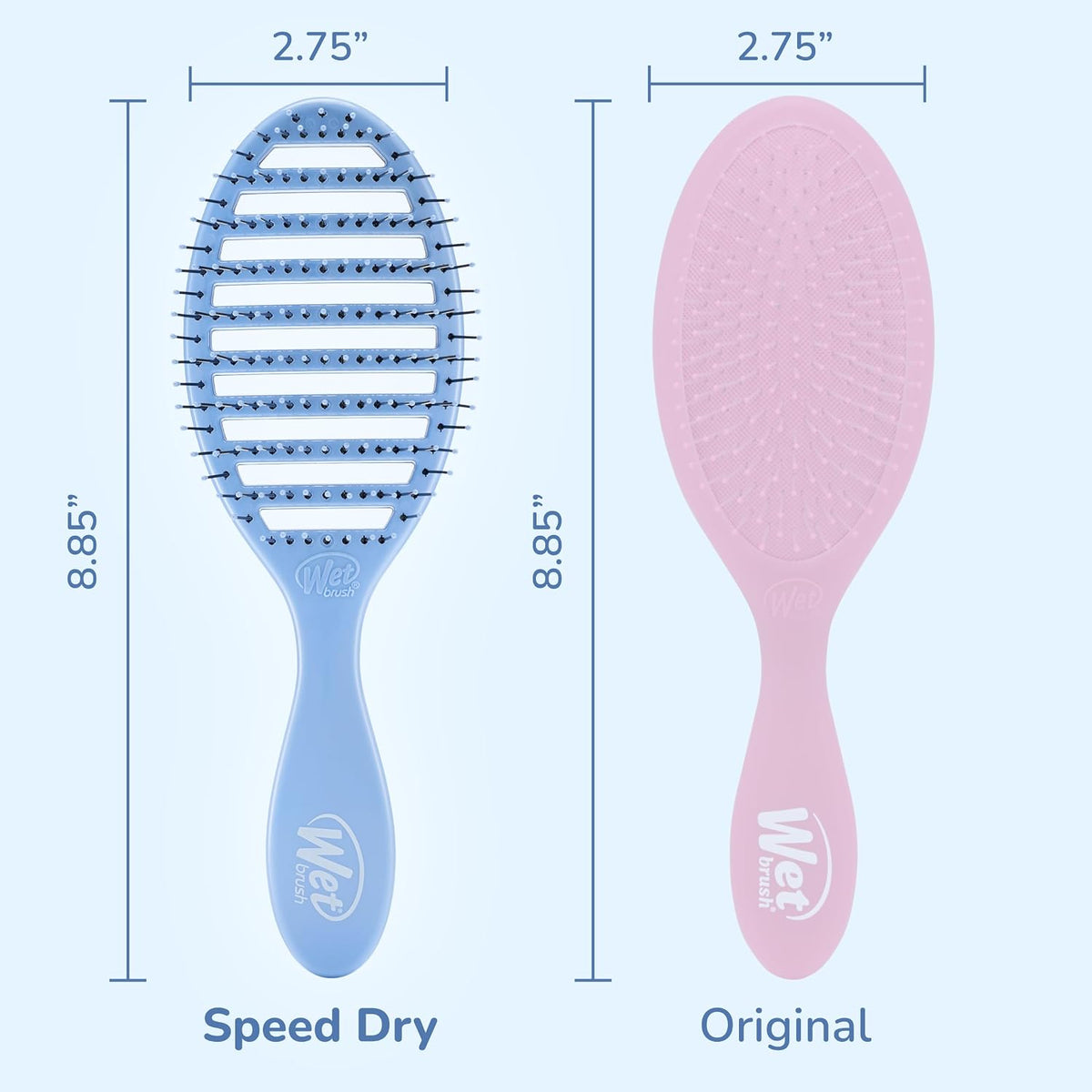 Speed Dry Hair Brush, Amazon Exclusive Aqua, Vented Design & Soft HeatFlex Bristles, Blow Dry Safe, Ergonomic Handle Manages Tangles & Uncontrollable Strands, Pain-Free Hair Accessories