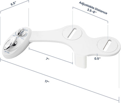 NEO 180 - Non-Electric Bidet Attachment for Toilet Seat, White