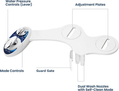 NEO 180 - Non-Electric Bidet Attachment for Toilet Seat, White