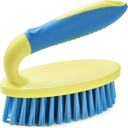 Scrub Brush Set for Bathroom Kitchen Bathtub Toilet Deep Cleaning Brush Tools All Purpose Cleaner Sponge Scrubbing Brushes with Ergonomic Handle