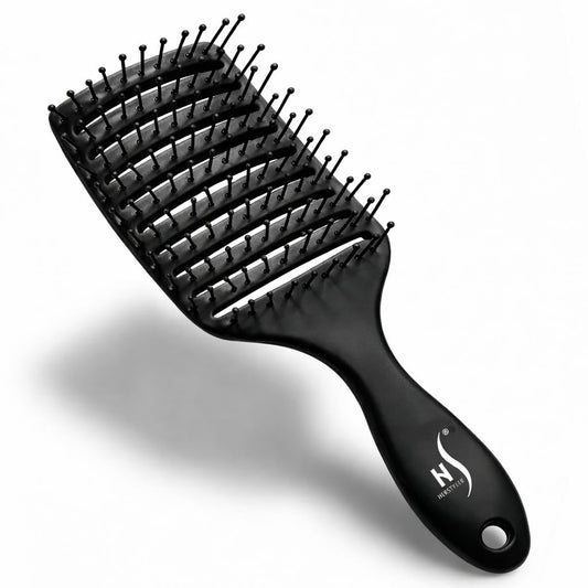 Vented Hair Brush - Soft Bristle Detangler for Faster Blow Drying