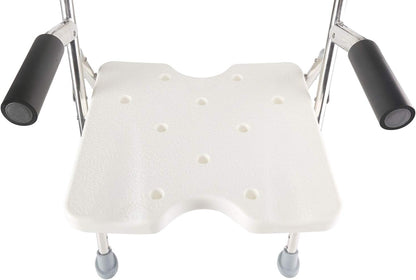 Medical Shower Bath Seat Adjustable Shower Chair Portable Bath Seat Shower Chair Seat Bench for Seniors Disabled Injured with Handle
