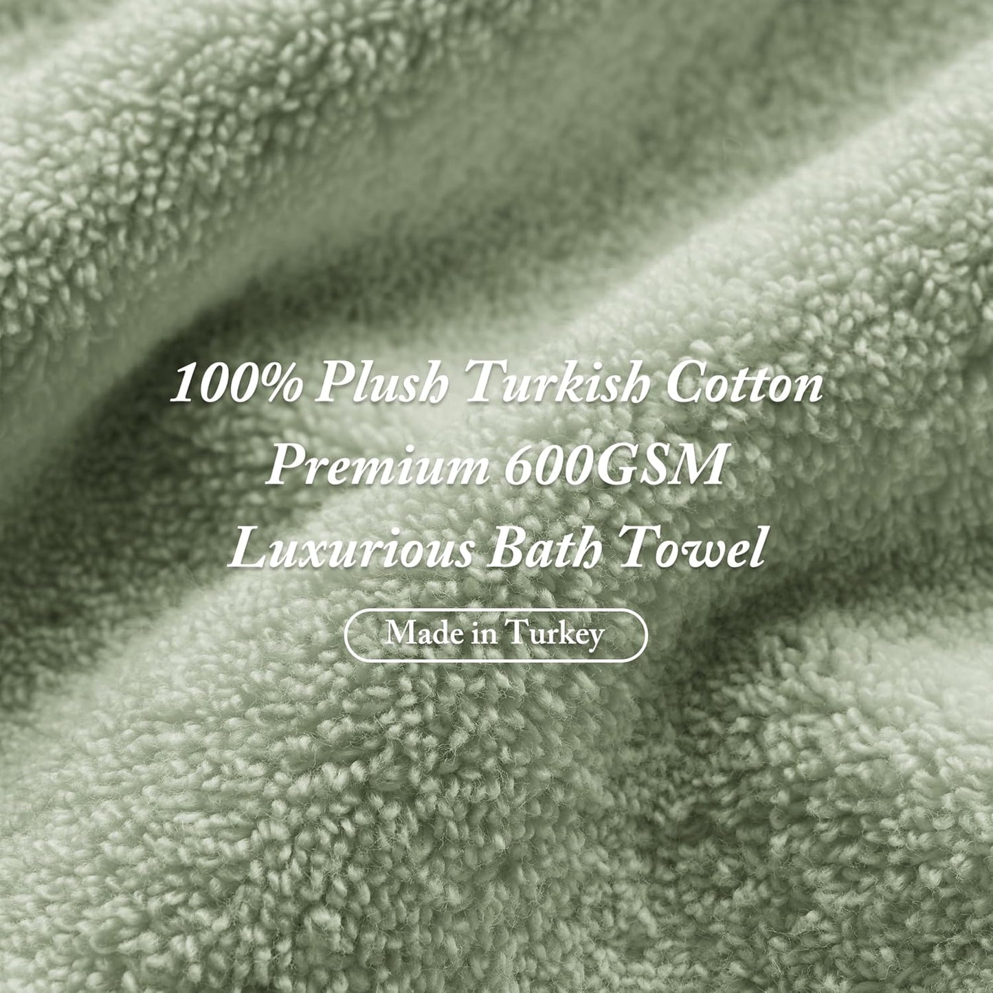 100% Turkish Cotton 600 GSM Bath Towel Set, 6 Piece, Purple