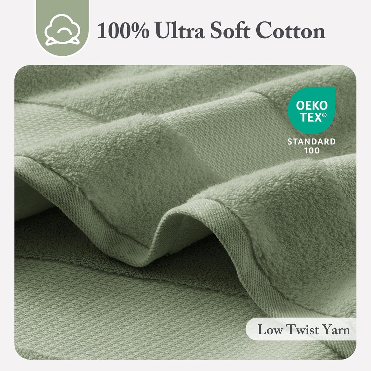 100% Turkish Cotton 600 GSM Bath Towel Set, 6 Piece, Purple