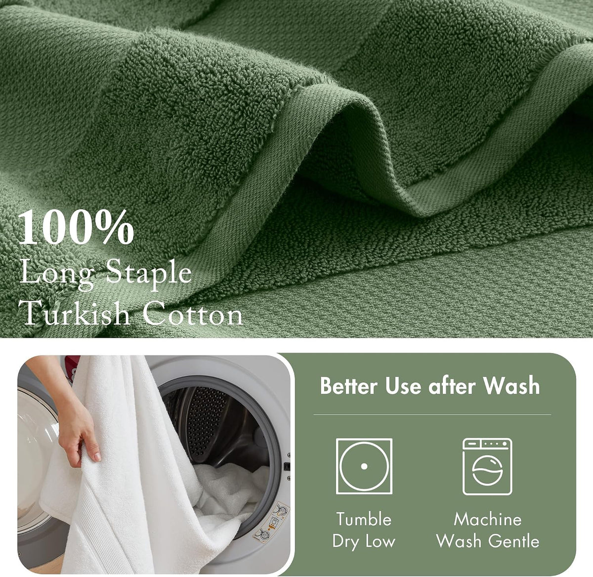 100% Turkish Cotton 600 GSM Bath Towel Set, 6 Piece, Purple