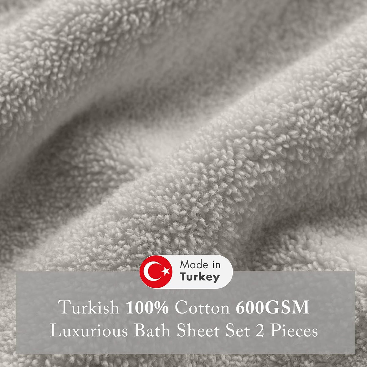 100% Turkish Cotton 600 GSM Bath Towel Set, 6 Piece, Purple