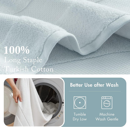 100% Turkish Cotton 600 GSM Bath Towel Set, 6 Piece, Purple