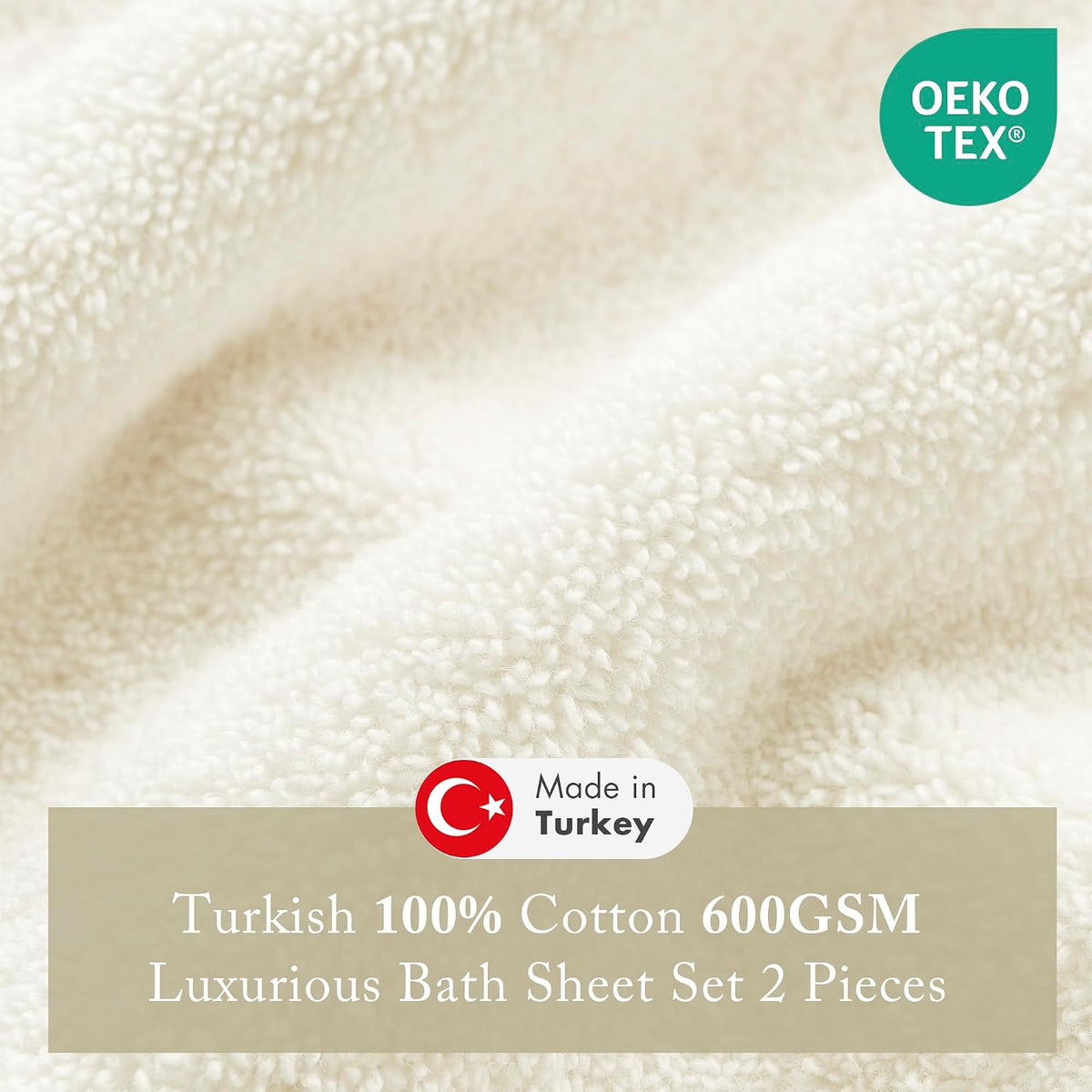 100% Turkish Cotton 600 GSM Bath Towel Set, 6 Piece, Purple