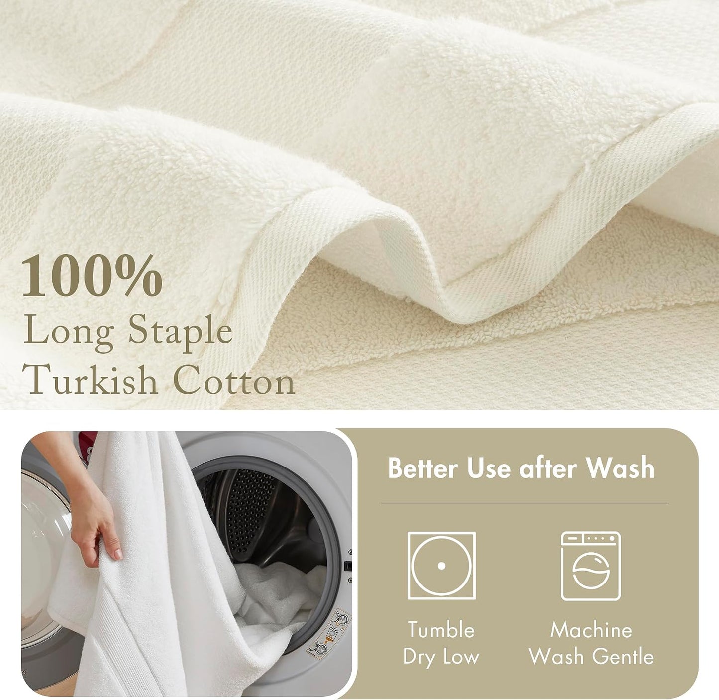 100% Turkish Cotton 600 GSM Bath Towel Set, 6 Piece, Purple