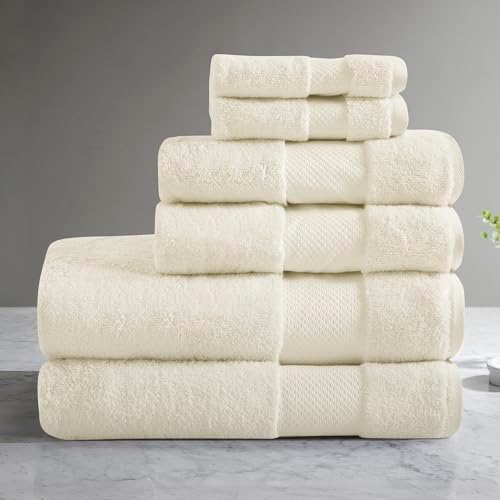 100% Turkish Cotton 600 GSM Bath Towel Set, 6 Piece, Purple