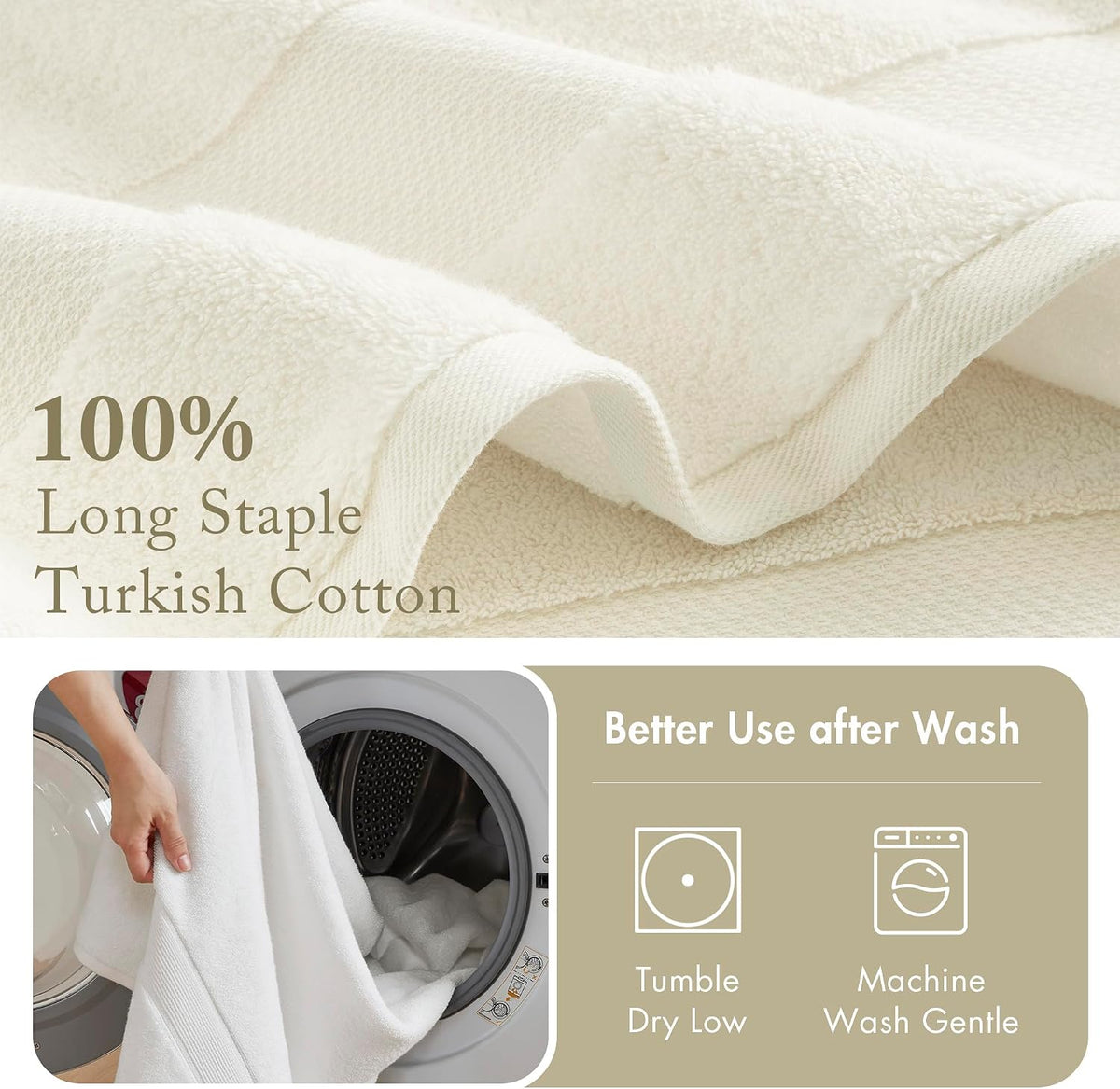 100% Turkish Cotton 600 GSM Bath Towel Set, 6 Piece, Purple