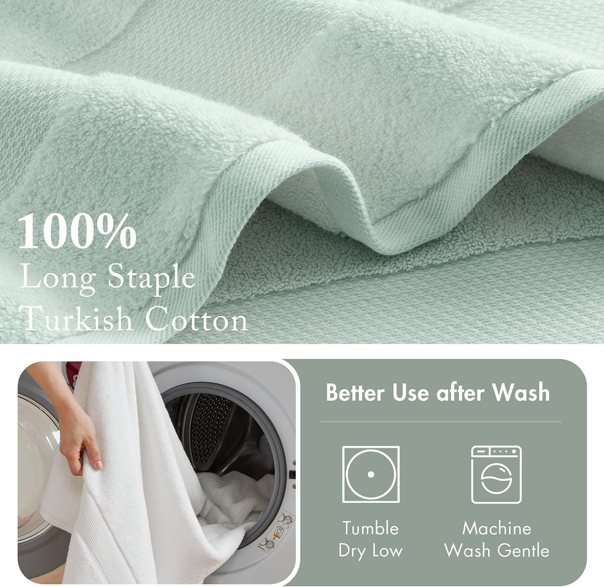 100% Turkish Cotton 600 GSM Bath Towel Set, 6 Piece, Purple