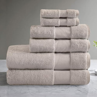 100% Turkish Cotton 600 GSM Bath Towel Set, 6 Piece, Purple