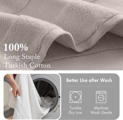 100% Turkish Cotton 600 GSM Bath Towel Set, 6 Piece, Purple