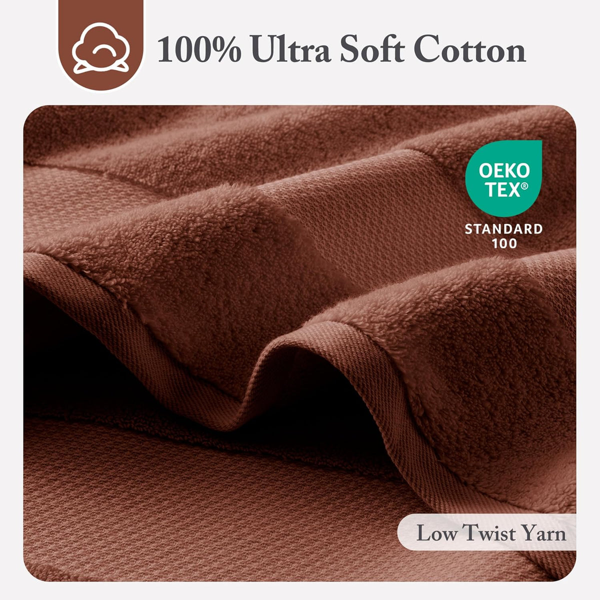 100% Turkish Cotton 600 GSM Bath Towel Set, 6 Piece, Purple