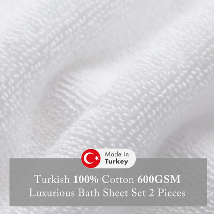 100% Turkish Cotton 600 GSM Bath Towel Set, 6 Piece, Purple