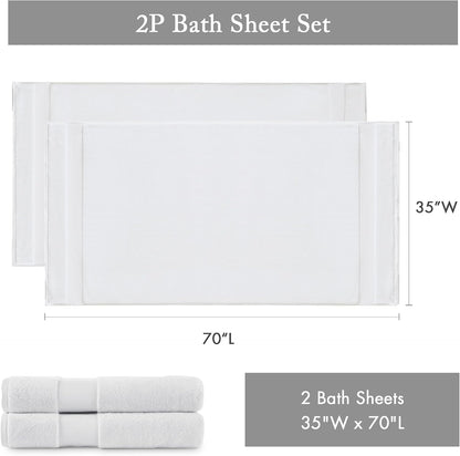 100% Turkish Cotton 600 GSM Bath Towel Set, 6 Piece, Purple
