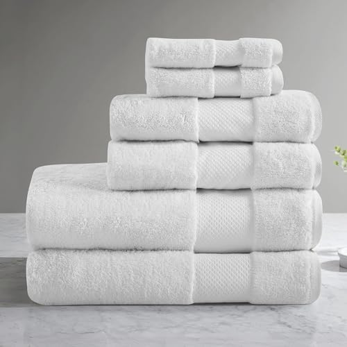100% Turkish Cotton 600 GSM Bath Towel Set, 6 Piece, Purple