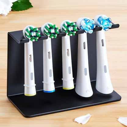 Electric Toothbrush Head Holder, Tooth Brushing Holder, Wall Mounted Toothbrush Holders Shower Bathroom, Self Adhesive or Desktop Tooth Brush Holder Organiser (White, Small)