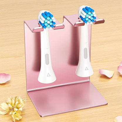 Electric Toothbrush Head Holder, Tooth Brushing Holder, Wall Mounted Toothbrush Holders Shower Bathroom, Self Adhesive or Desktop Tooth Brush Holder Organiser (White, Small)