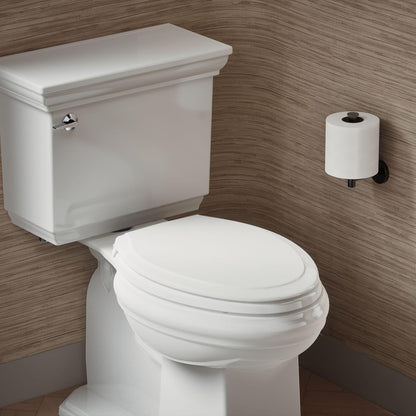 4734-RL-0 Rutledge ReadyLatch Soft Close Elongated Toilet Seat, Quiet-Close Lid Grip-Tight Bumpers, Installation Hardware, Home Essentials, White