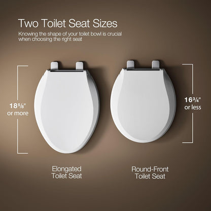 4734-RL-0 Rutledge ReadyLatch Soft Close Elongated Toilet Seat, Quiet-Close Lid Grip-Tight Bumpers, Installation Hardware, Home Essentials, White