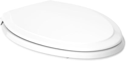 4734-RL-0 Rutledge ReadyLatch Soft Close Elongated Toilet Seat, Quiet-Close Lid Grip-Tight Bumpers, Installation Hardware, Home Essentials, White